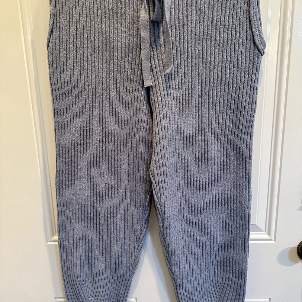 Universal Thread Men's Ribbed Knit Jogger Pants - Blue Gray
